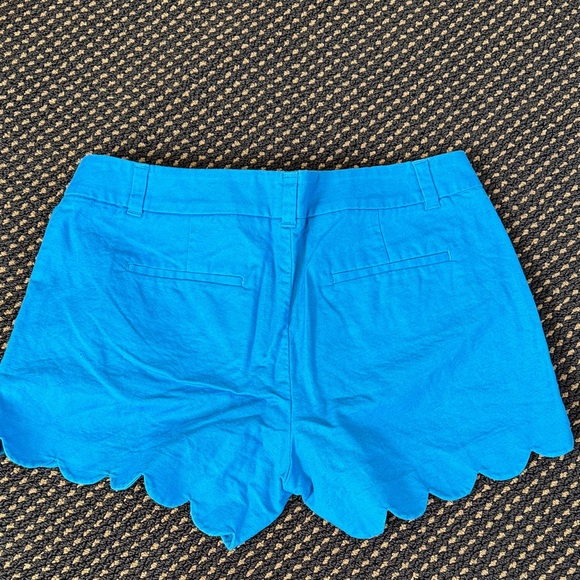 J. Crew Bright Blue Scalloped Shorts - Picture 3 of 4